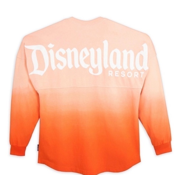 Disney coral to dark Orange Ombre Long Sleeve Shirt - Picture 5 of 6